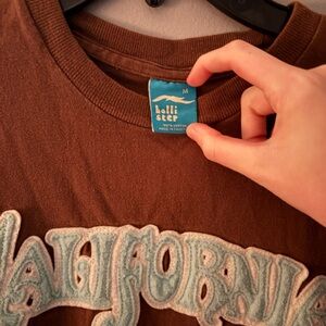 Rare Vintage Hollister Brown Graphic T-Shirt